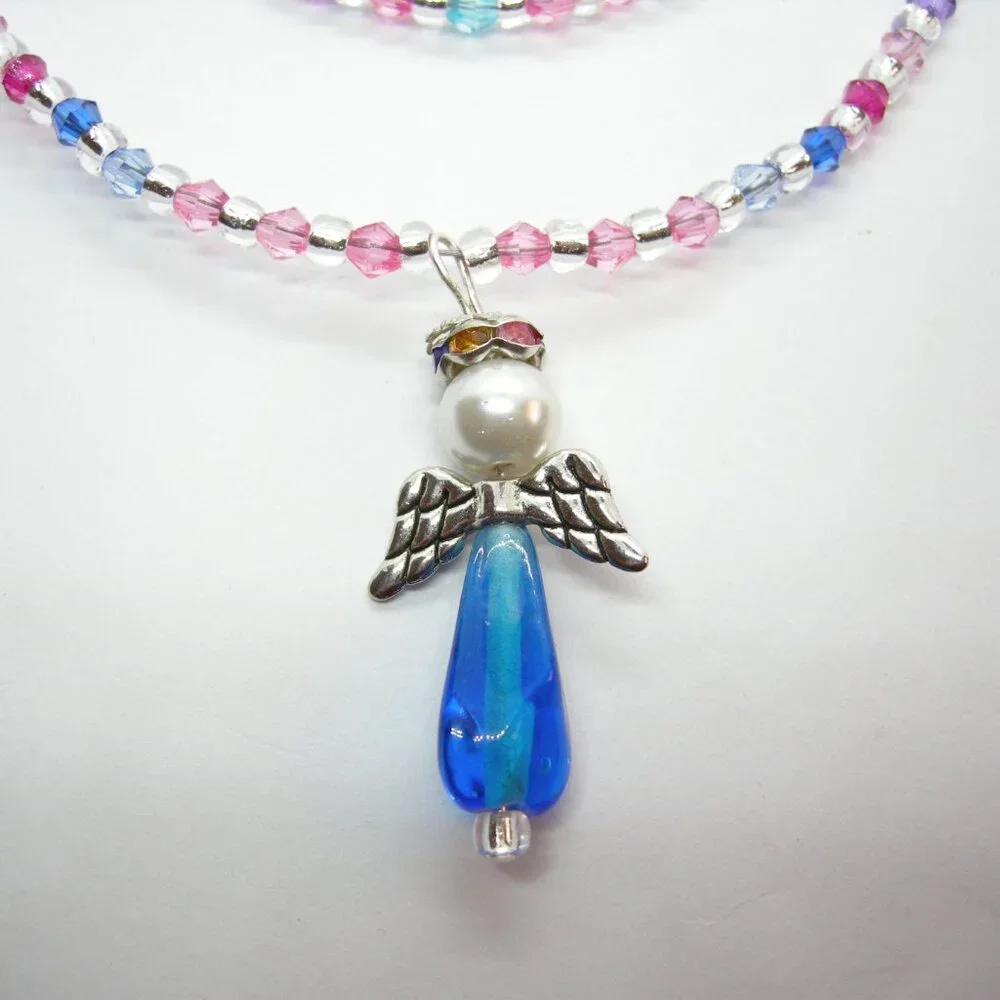 Handcrafted Angel Jewelry Set – Necklace, Bracelet, & Earrings - Picture 5 of 6